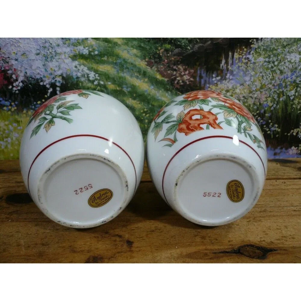Pair of Asian Chrysanthemum Ginger Jars Andrea Sadek Japan